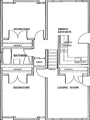 Canalside Apartments 2 Bedroom Floorplan